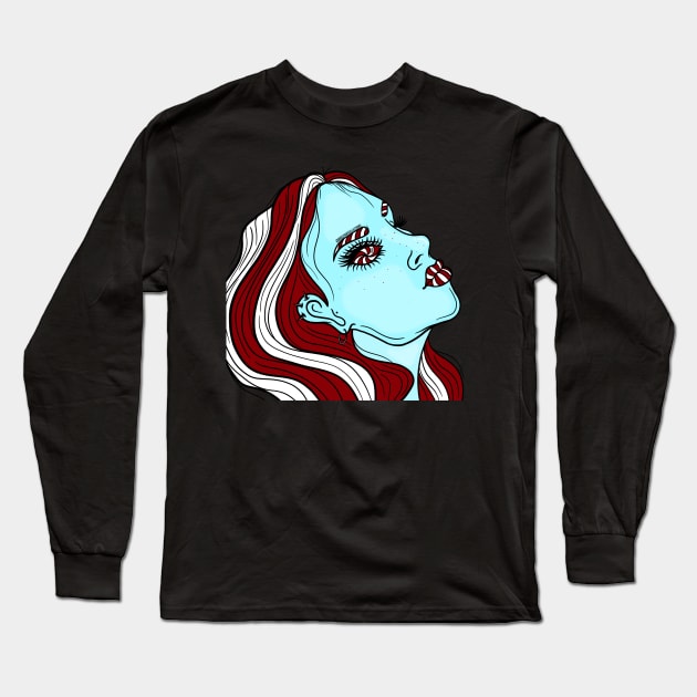 Peppermint Patti Long Sleeve T-Shirt by BreezyArtCollections 